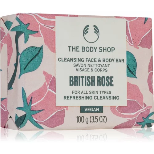 The Body Shop British Rose trdo milo za telo in obraz 100 g