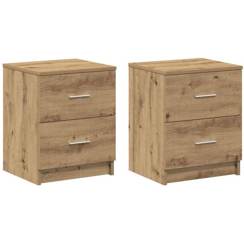 vidaXL Nočne omarice 2 kosa z 2 predaloma Artisan hrast 40x36x50 cm, (5000298591) Cene