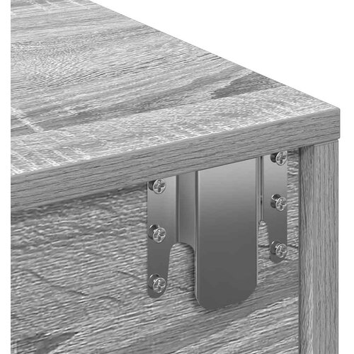  Zidna polica s ladicama siva sonoma 100x36x19 cm Slike