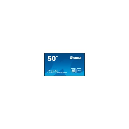 Iiyama LFD PROLITE LH5041UHS-B2AG 50" Professional Digital Signage 4K 24/7 3840x2160 VA 16:9 500cd 5000:1 landscape, portrait LH5041UHS-B2AG Cene