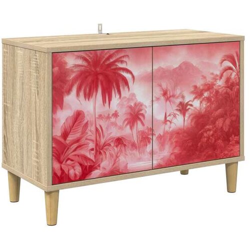 vidaXL TV ormar AACHEN 69 x 33 x 50 cm Sonoma Konstruirano drvo - Ružičasti uzorak palme Cene