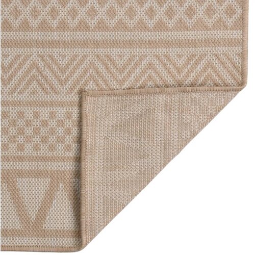 Maison Chic Zunanja Preproga, Rug ploščato tkanje 160x230 cm rjave črte, (22122611) Cene