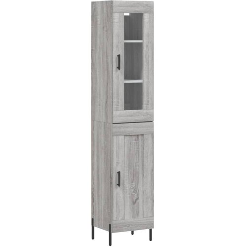 Maison Chic Visoka omara - Komoda - Predalnik siva sonoma 34,5x34x180 cm inženirski les, (21719177) Cene