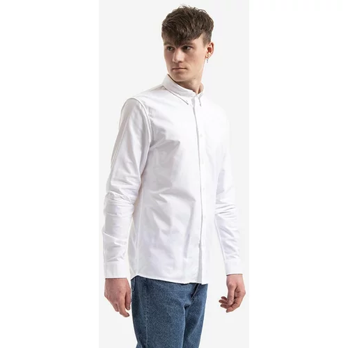 A.P.C. Pamučna košulja Chemise Greg za muškarce, boja: bijela, regular, s klasičnim ovratnikom, COECK.H12499-WHITE