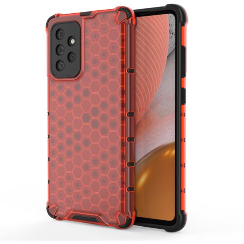IZMAEL.eu Honeycomb pancirna futrola sa silikonskim okvirom za Samsung Galaxy A72 5G/Galaxy A72 4G - Crvena Cene