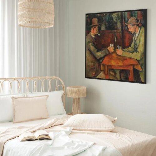  Slika - Paul C&amp;eacute;zanne &amp;ndash; The Card Players 60x60 U crnom drvenom okviru Slike