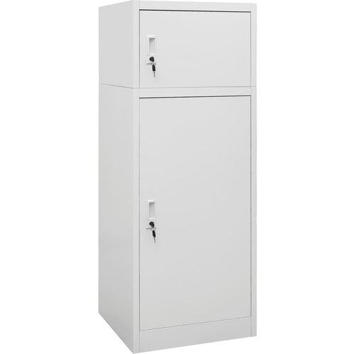 vidaXL Omara za sedlo svetlo siva 53x53x140 cm jeklo Cene