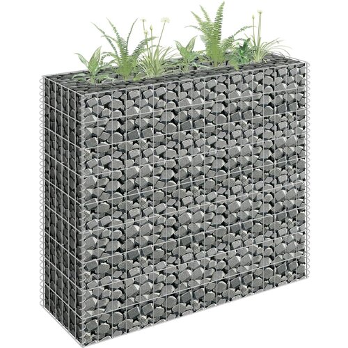 vidaXL Gabionska sadilica od pocinčanog čelika 90 x 30 x 90 cm Cijene