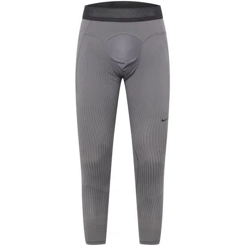 Nike Športne hlače siva / temno siva / črna