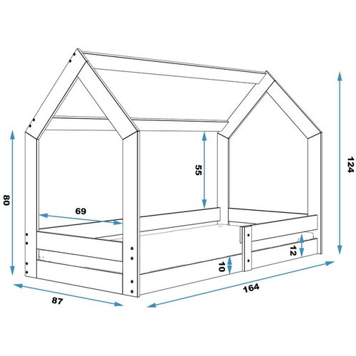 House Drveni dječji krevet 1 - 160*80 - bukva Slike