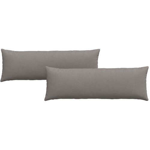  Jastučići za sofu 2 pcs Sivo-smeđa 120 x 40 cm tkanina Slike