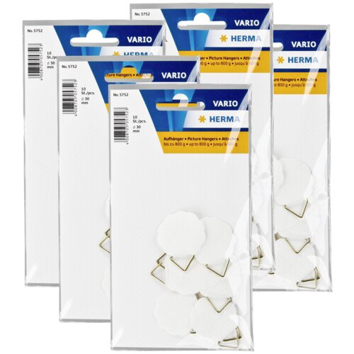 Herma 5x1 Picture Hangers 30 mm water-soluble rubberised 5752 Slike