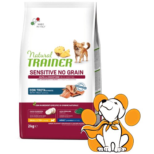 Natural trainer sensitive No Grain Small&Toy Adult Trout 2kg, Hrana Sa Pastrmkom Cene