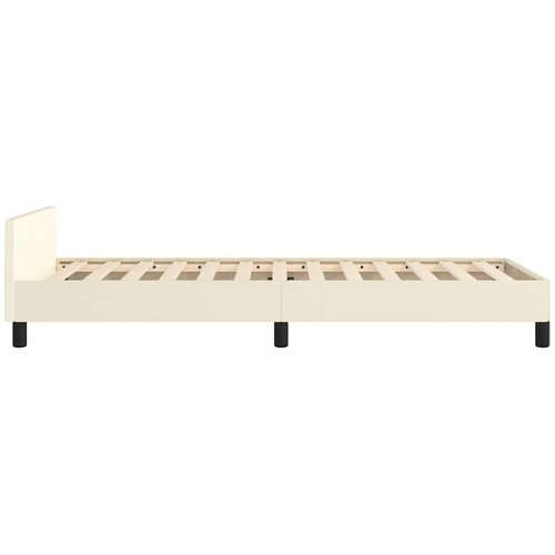  Okvir za krevet s uzglavljem bez madraca krem 80x200 cm Slike