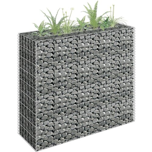 vidaXL Visoka greda gabion pocinkano jeklo 90x30x90 cm Cene