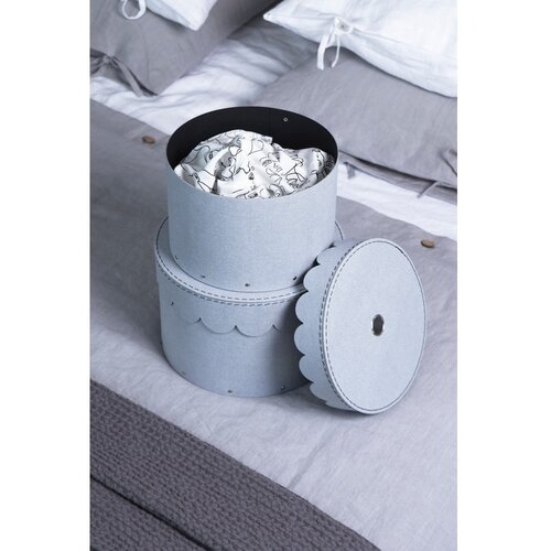 Bigso Box of Sweden Svijetlo sive kartonske kutije za pohranu u setu 2 kom s poklopcem &amp;oslash; 26x17,5 cm Wilma &amp;ndash; Slike
