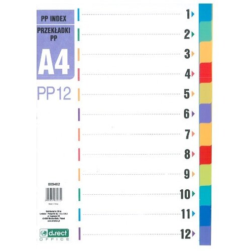  Pregradni karton a4 12-delni levia pvc 009402 LEVIA Slike
