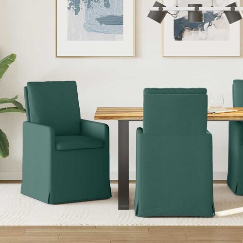  Trpezarijske stolice 2 pcs Tamnozelena 57 x 67 x 98 cm tkanina Cijene