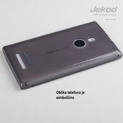 Jekod silikonski ovitek Nokia Lumia 730 / 735 prozorno črn TPU/TB + Zaščitna folija