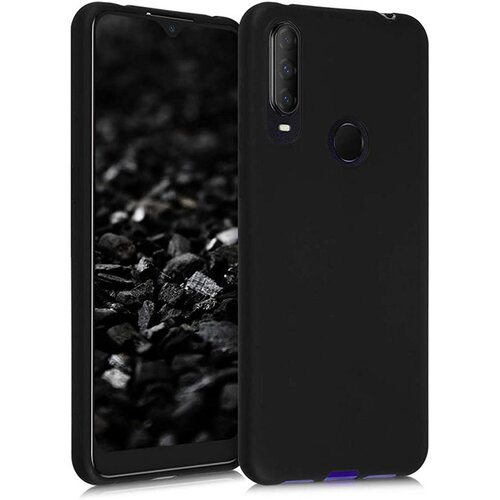 Mobiline gumijasti / gel etui Matte neprosojni za A1 Alpha 20 / Alcatel 3L (2020) - črni Cene