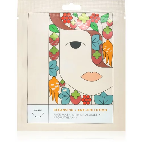 You&Oil Cleansing & Anti-Pollution Sheet maska za čišćenje i osvježavanje lica 25 ml