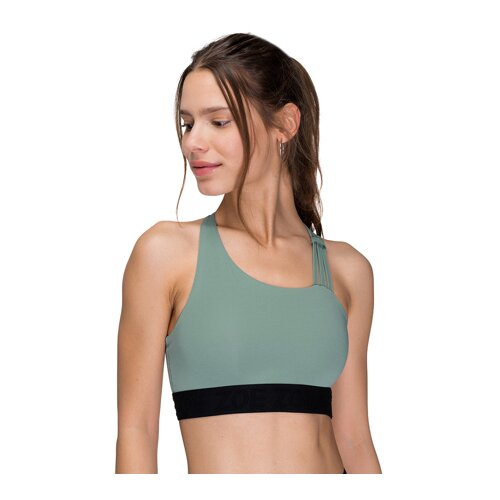 Zoe Iris Asymmetrical Bra, Sage Green - S, (20490337) Cene