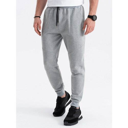 Ombre Men's sweatpants joggers - grey melange Slike