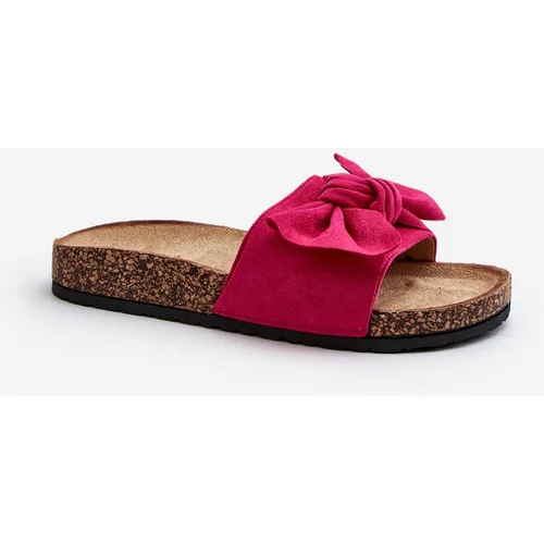 Kesi Women's slippers with bow Fuchsia Ezephira