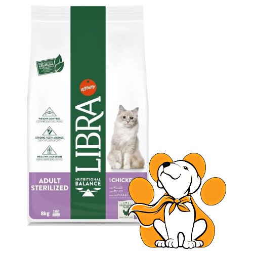 Libra cat Sterilised With Chicken 8kg, Granule Za Sterilisane Mačke Sa Piletinom Slike