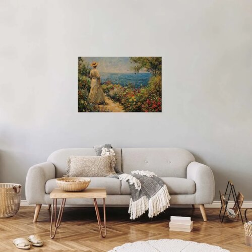  Plakat - Nostalgic impression - a pensive woman contemplating 60x40 Bez okvira Slike