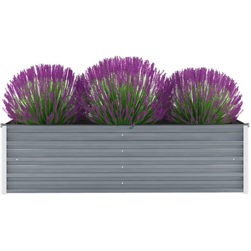 vidaXL Visoka greda iz pocinkanega jekla 160x40x45 cm sive barve Cene