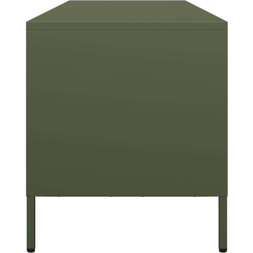 VidaXL TV omarica olivno zelena 135x39x43,5 cm hladno valjano jeklo Slike