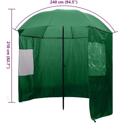 VidaXL Ki&amp;scaron;obran za pecanje, zeleni 240x210 cm Slike