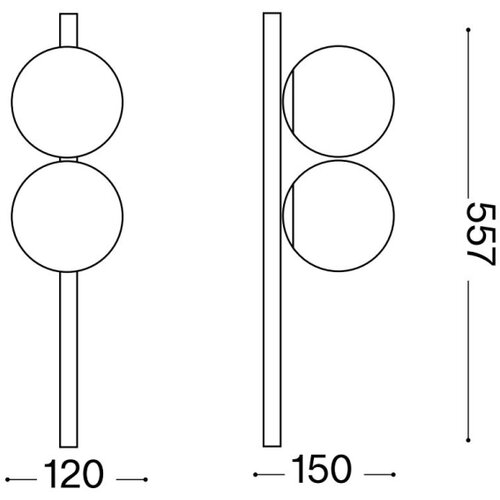 Ideal lux - led plafonsko svetlo binomio 2xG9/3W/230V belo Slike