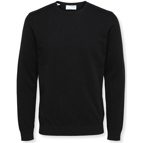 Selected Puloverji Noos Berg Crew Knit - Black Črna Slike