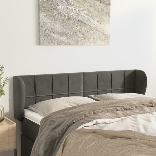  Uzglavlje s u&scaron;ima tamnosivo 147x23x78/88 cm bar&scaron;unasto Cijene