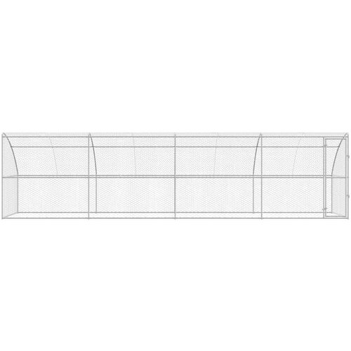  Kućica za pse s pohranom 4 pcs Srebrno 8 x 2 x 2 m Čelik Slike