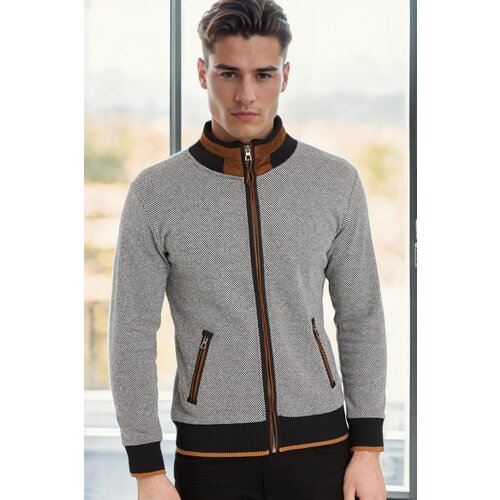 Dewberry 1021 MEN&amp;#039;S SWEATSHIRT-DARK DIAGONAL BLACK Slike