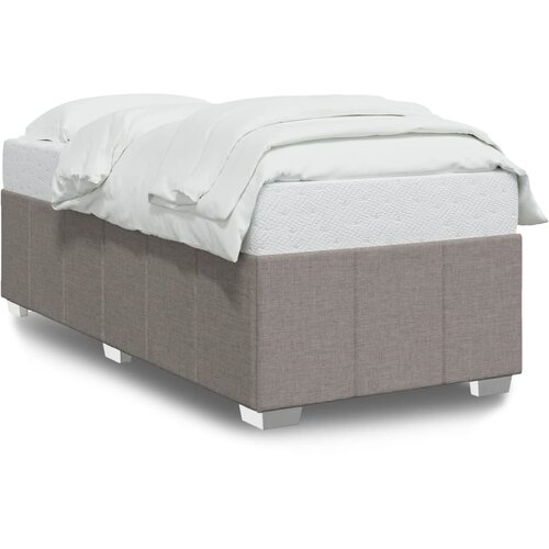 Maison Chic Posteljni okvir - Enojna postelja - Postelja za odrasle brez vzmetnice taupe 100x200 cm blago-J7630, (21759332) Slike