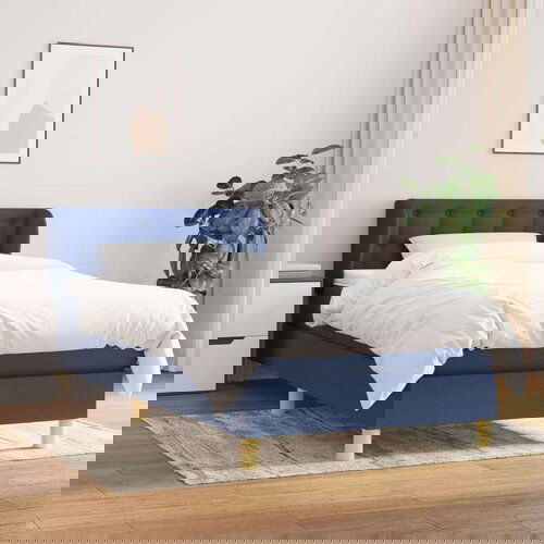 Krevet s oprugama i madracem plavi 80x200 cm od tkanine Cijene