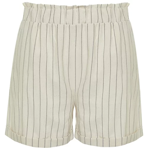Trendyol Curve Plus Size Shorts & Bermuda - Beige - Normal Waist