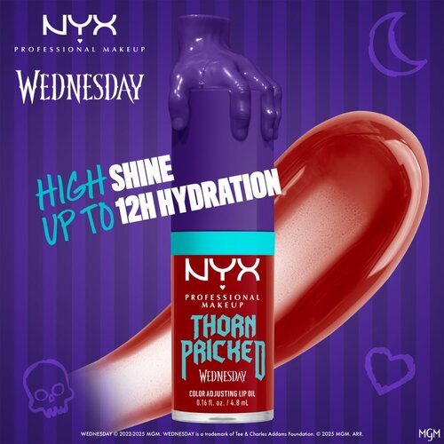 NYX Professional Makeup Wednesday Mystery Lip Oil olje za ustnice odtenek 02 Thorn Pricked 4.8 ml Slike