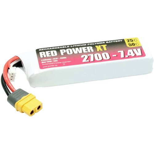 RED POWER lipo akumulatorski paket za modele 7.4 V 2700 mAh mehka torba XT60, (20641722) Cene
