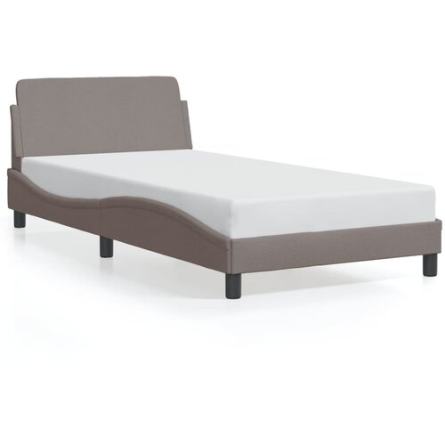 Maison Chic Posteljni okvir - Enojna postelja - Postelja za odrasle brez vzmetnice taupe 100x200 cm blago-J7629, (21761265) Slike