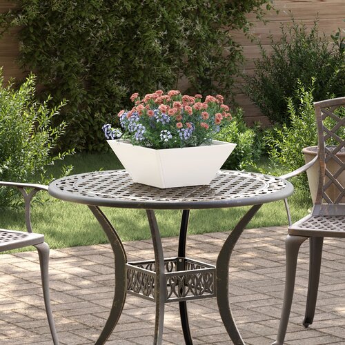 VidaXL plastični sadilnik Beli Plastika 35 x 35 x 15 cm Slike