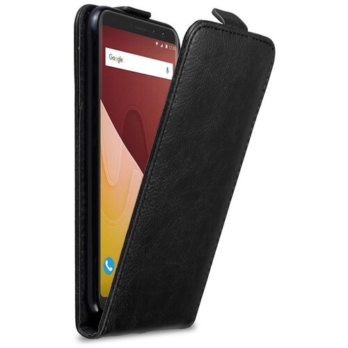 Cadorabo Ohišje, združljivo z WIKO VIEW PRIME v nočna črna - Zaščitni ovitek v obliki flipa z magnetnim zapiranjem, (20558934) Cene