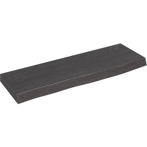 vidaXL Stenska polica temno siva 60x20x4 cm obdelana trdna hrastovina Cene