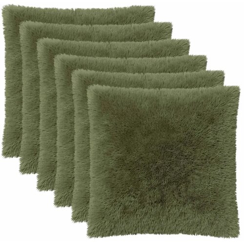  Presvlaka za jastuk 6 pcs HEERLEN Zelena 55 x 55 cm PV flis - Zelena 55 x 55 cm 6 Cene