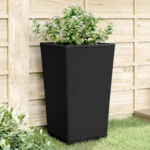 vidaXL Vrtne sadilice 2 kom crne 32 5 x 32 5 x 57 cm od PP-a Cijene