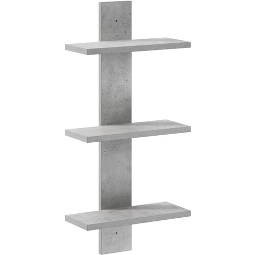  Zidna polica Betonska siva 30 x 13,5 x 64,5 cm Prerađeno drvo Cijene